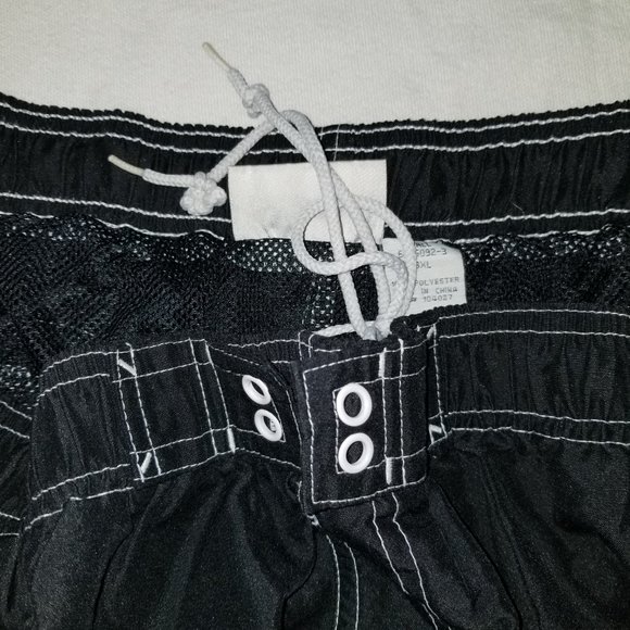 King Size Swim Trunks Tall Size 3XL Black - Picture 3 of 4